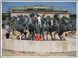 阿波羅戰車雕塑擺件